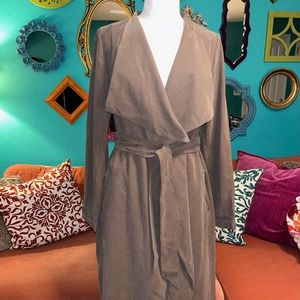 Olive Green Express Wrap Trench Coat